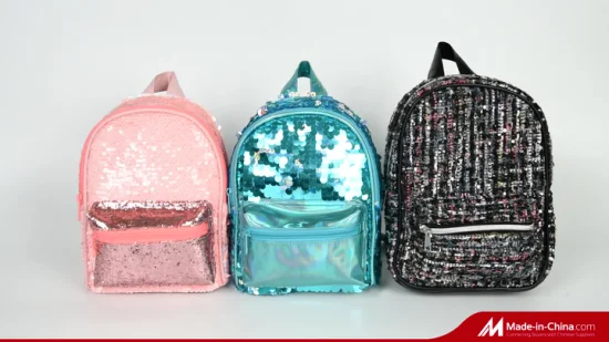 Modischer Mädchen-Pailletten-Rucksack, modischer glitzernder Damen-Schulrucksack